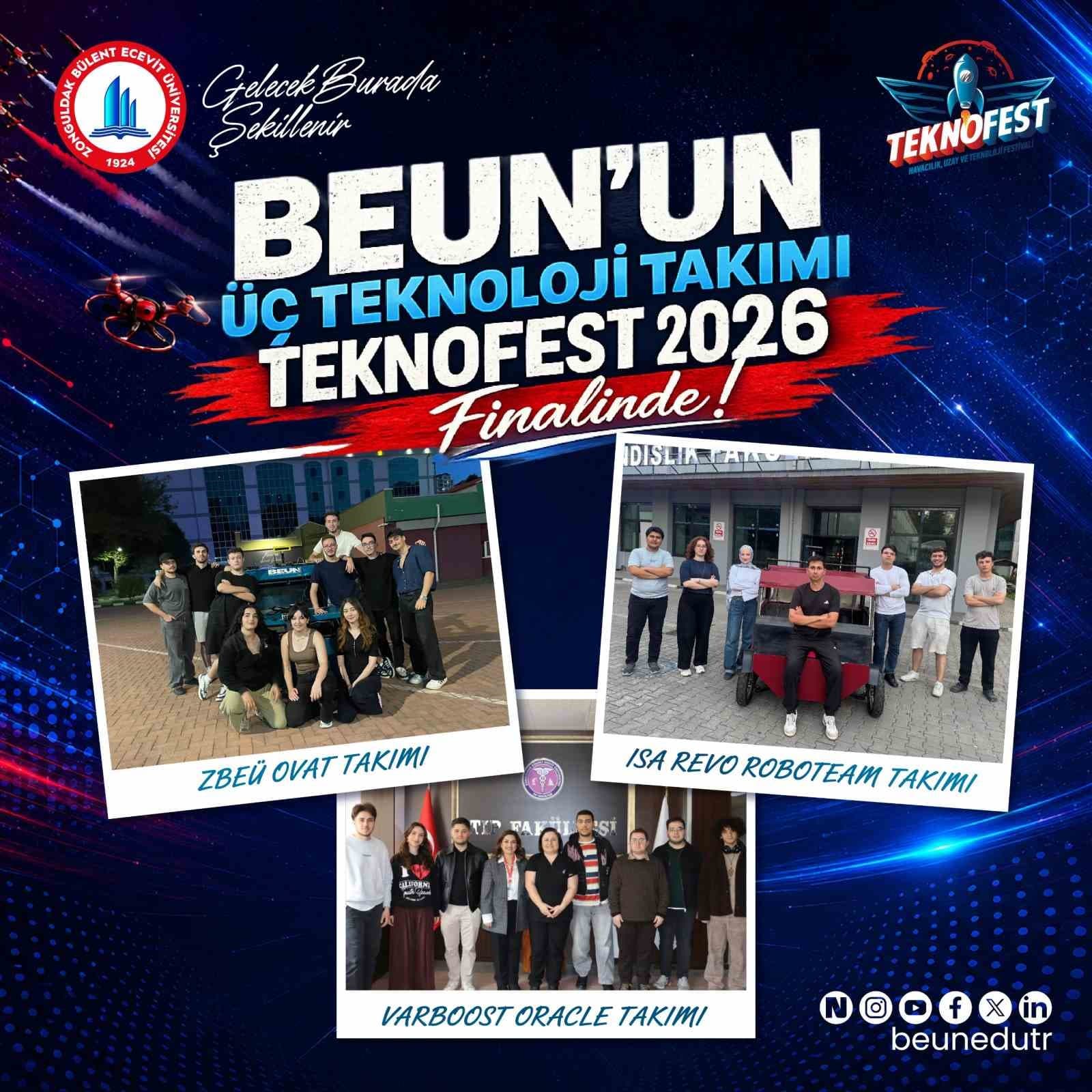 BEUN’un üç teknoloji takımı TEKNOFEST 2026 finalinde