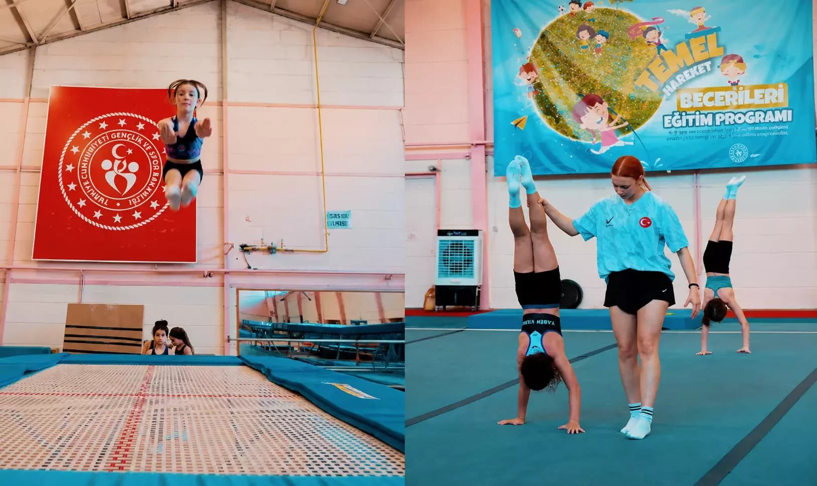 Trampolin Jimnastik antrenmanları sürüyor