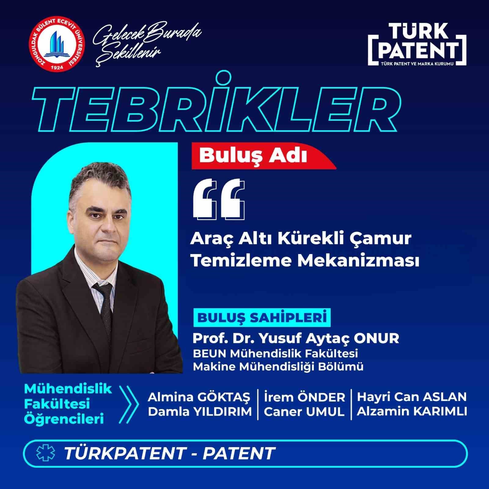 BEUN Mühendislik Fakültesinde geliştirilen yenilikçi buluş patent almaya hak kazandı