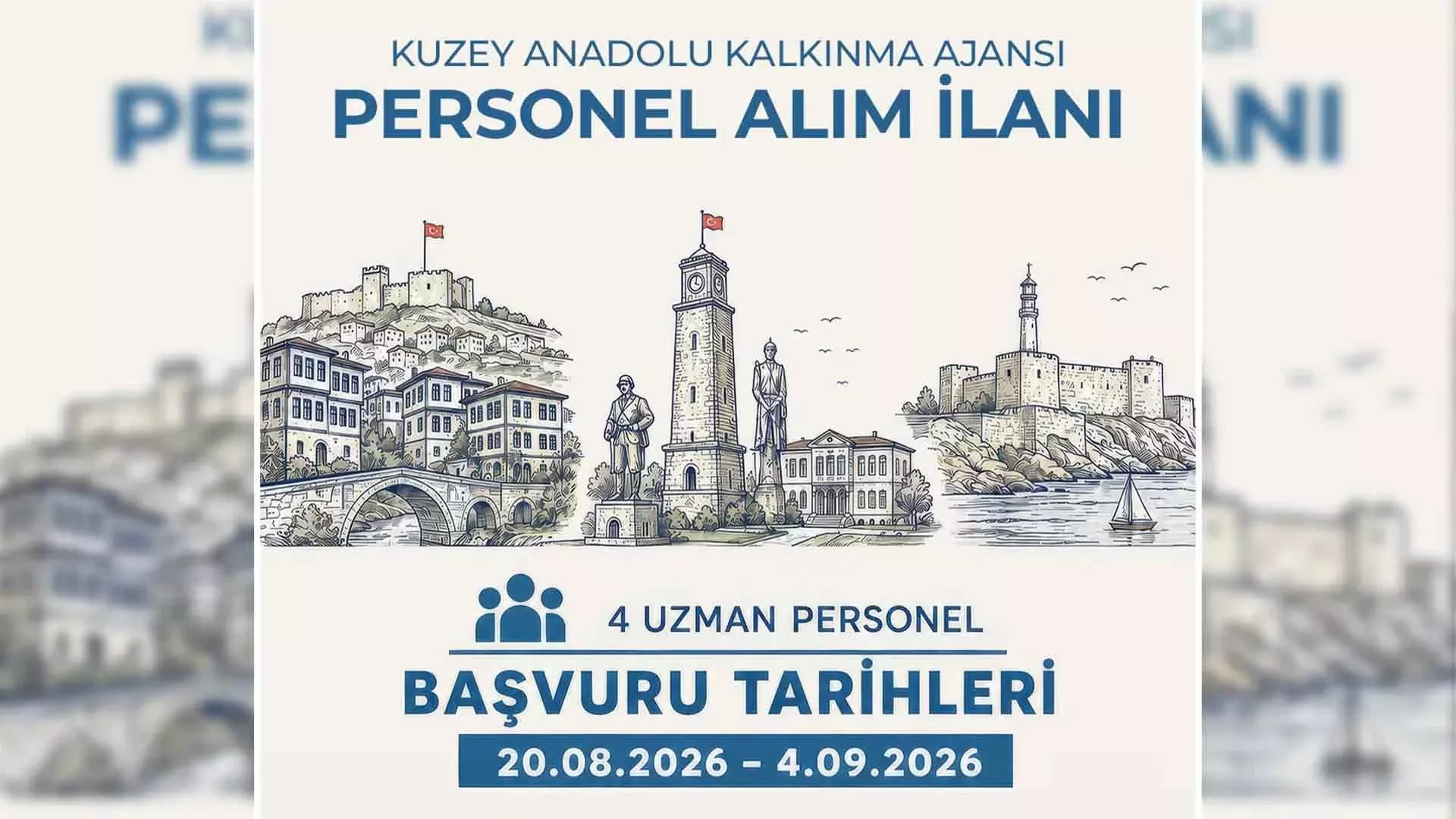 Kuzey Anadolu Kalkınma Ajansı 4 uzman personel alacak