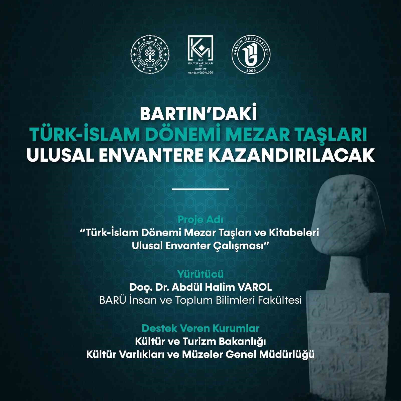Bartın’daki Türk-İslam Dönemi mezar taşları ulusal envantere kazandırılacak
