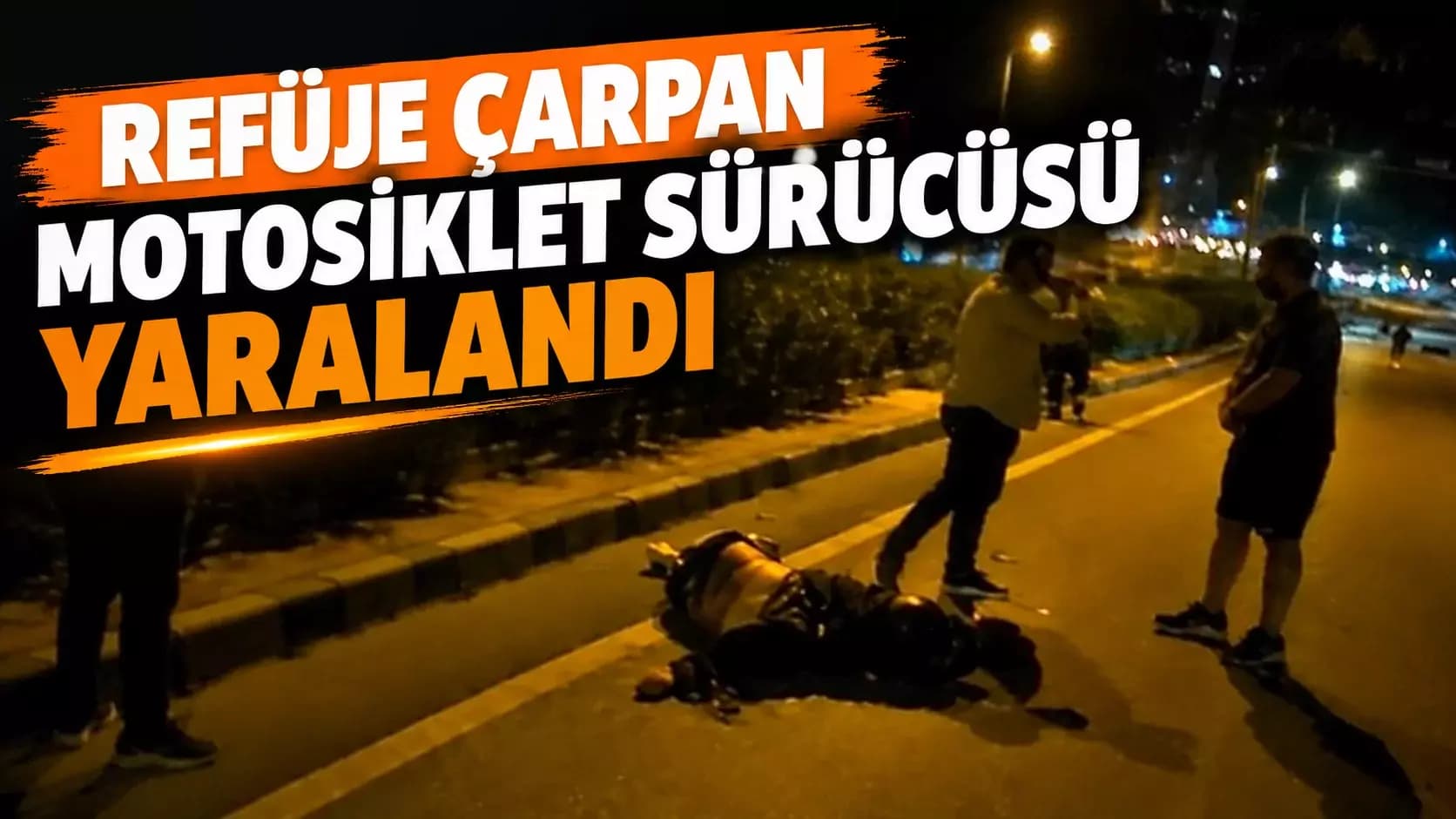 Karabük'te refüje çarpan motosiklet sürücüsü yaralandı