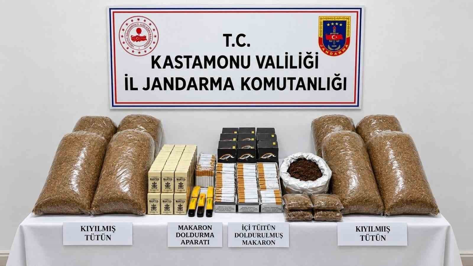 Kastamonu’da 5 bin 480 adet doldurulmuş makaron ele geçirildi