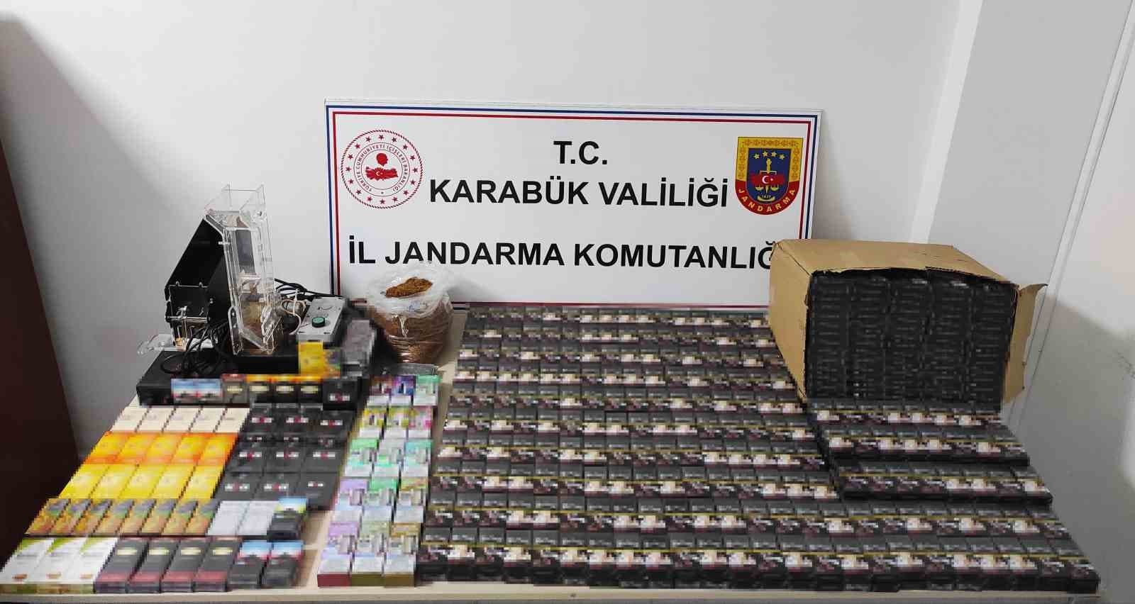 Karabük’te kaçak tütün ve sigara operasyonu