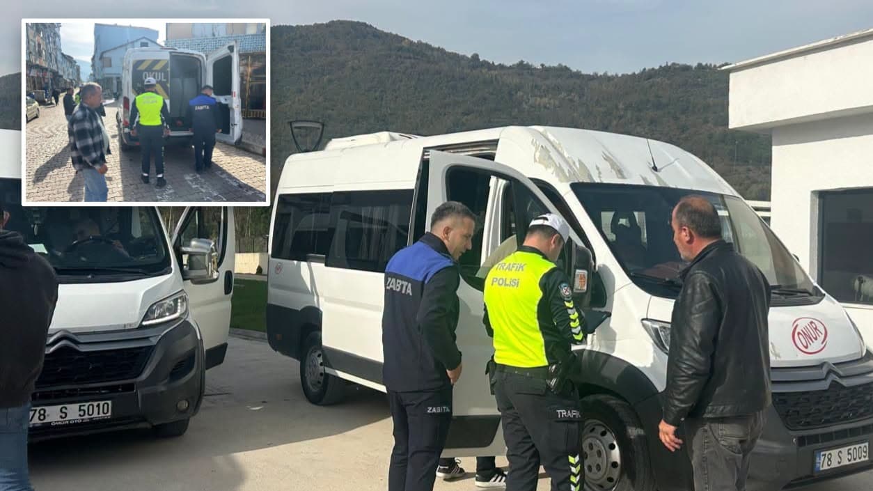 Yenice’de öğrenci servislerine ortak denetim