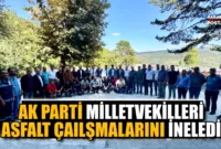 AK Parti Milletvekilleri Asfalt Çalışmalarını İnceledi
