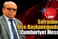 CHP Safranbolu İlçe Başkanlığı’ndan Cumhuriyet Mesajı