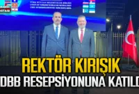 KBÜ Rektörü Kırışık, Türk Dünyası Belediyeler Birliği resepsiyonuna katıldı