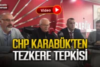CHP Karabük’ten Tezkere Tepkisi