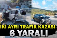Karabük’te meydana gelen trafik kazalarında 6 kişi yaralandı