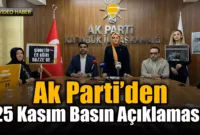 AK Parti İl Kadın Kollarından basın açıklaması