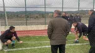 23 yildir mac oynanan sahada kale direkleri metreyle olculdu amator mac iptal edildi JDsRsvsJ