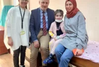 Minik Elene Trabzon’da sağlığına kavuştu, tedavisinde görev alan doktorları unutmadı