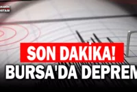 Bursa’da 5.1 büyüklüğünde deprem meydana geldi