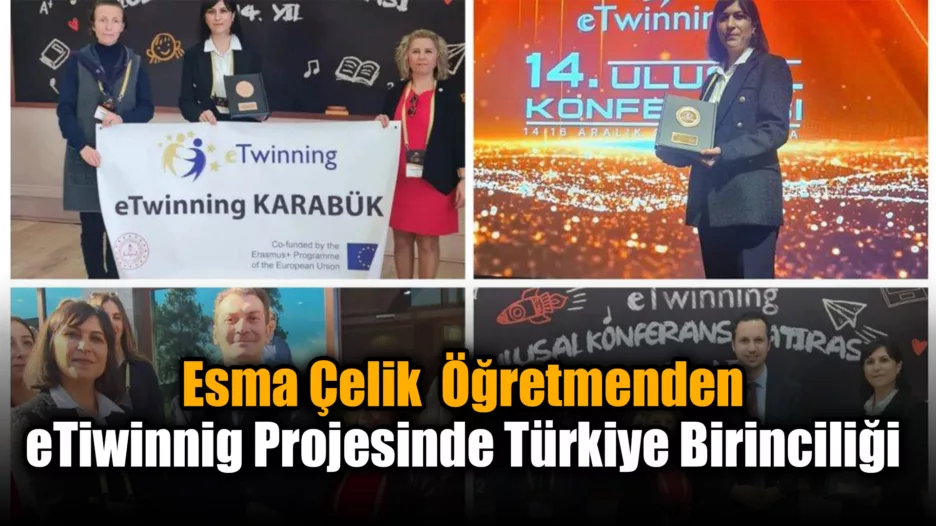 Esma Çelik  öğretmenden eTiwinnig Projesinde Türkiye Birinciliği