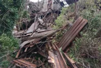 Alaplı’da fırtına nedeniyle 100 yıllık ahşap ev yıkıldı