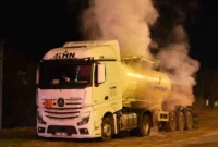 Yalova’dan Azerbaycan’a giden kimyasal yüklü tanker tepkimeye girdi, ekipler harekete geçti