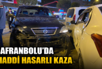 Safranbolu’da Maddi Hasarlı Kaza