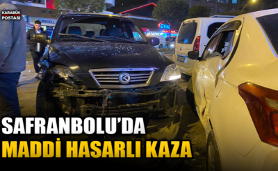 Safranbolu’da Maddi Hasarlı Kaza