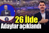 Cumhurbaşkanı Erdoğan adayları açıkladı! AK Parti’nin Adayı Murat Kurum