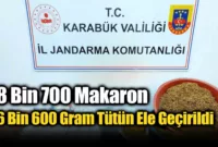 8 Bin 700 Makaron ile 6 Bin 600 Gram Tütün Ele Geçirildi
