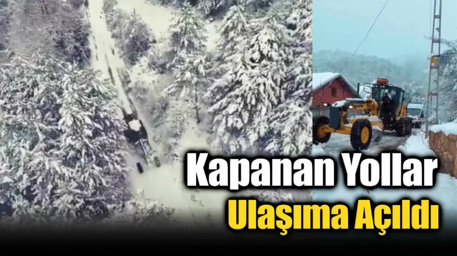 Karabük’te kar sonrası kapanan köy yolları yeniden ulaşıma açıldı