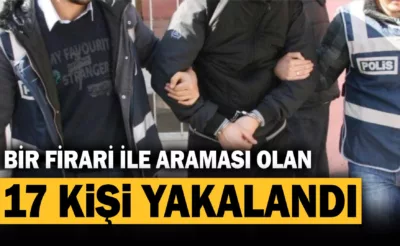 Karabük’te 1 firari ile araması olan 17 kişi yakalandı