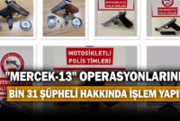75 ilde ruhsatsız silah taşıyanlara ve silah kaçakçılarına yönelik “Mercek-13” operasyonları