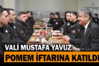 Vali Mustafa Yavuz, POMEM İftarına Katıldı