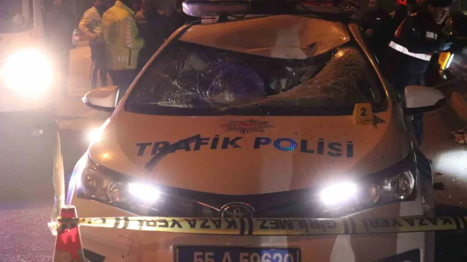 Kazadan kaçan otomobilin çarptığı 1 polis şehit oldu, 1 polis yaralandı