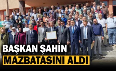 Ovacık Belediye Başkanı Ahmet Şahin Mazbatasını Aldı