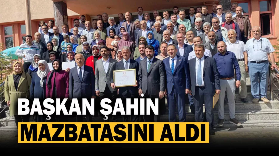 Ovacık Belediye Başkanı Ahmet Şahin Mazbatasını Aldı