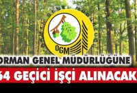 Orman Genel Müdürlüğüne 64 Geçici İşçi Alınacak