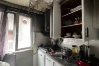 Mutfak aspiratöründen çıkan yangın korkuttu
