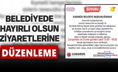 Belediyede Hayırlı Olsun Ziyaretlerine Düzenleme