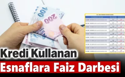 Kredi Kullanan Esnaflara Faiz Darbesi