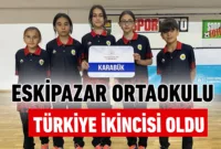 Eskipazar Ortaokulu Türkiye İkincisi Oldu