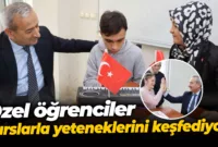 Özel öğrenciler kurslarla yeteneklerini keşfediyor