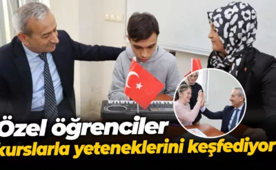 Özel öğrenciler kurslarla yeteneklerini keşfediyor