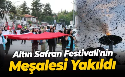 Altın Safran Festivali’nin meşalesi çeyrek asır için yandı