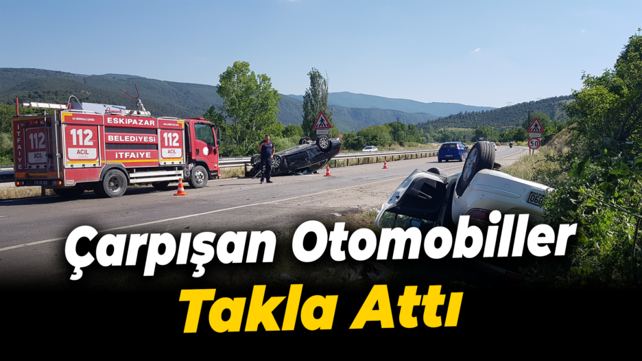 Karabük’te çarpışan iki otomobil takla attı: 1 ölü, 5 yaralı