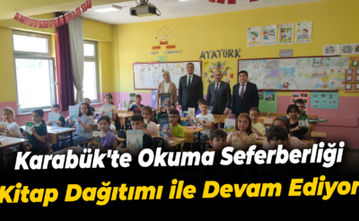 Karabük’te okuma seferberliği kitap dağıtımı ile devam ediyor