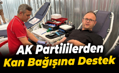 AK Partililerden kan bağışına destek