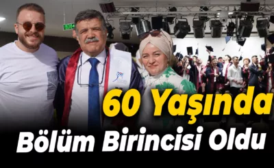 60 yaşındaki Eren, üniversiteyi birincilikle bitirdi