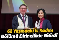 62 yaşındaki iş kadını okuduğu bölümü birincilikle bitirdi