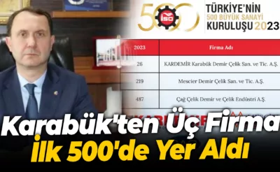 Karabük’ten Üç Firma İlk 500’de  Yer Aldı