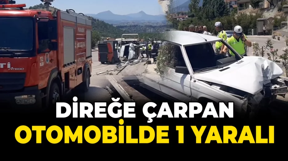 Karabük’te Trafik Kazası: Otomobil Aydınlatma Direğine Çarptı, 1 Yaralı