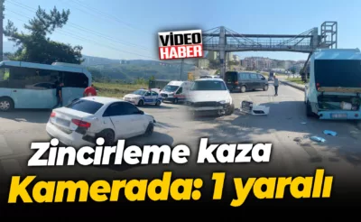 Karabük’te zincirleme kaza kamerada: 1 yaralı