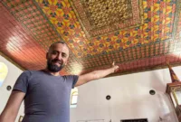 Altı asırlık özel işlemeli cami tavanı orijinalliğini koruyor