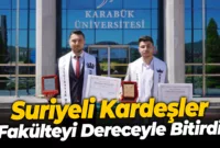 Suriyeli kardeşler mühendislik fakültesini dereceyle bitirdi